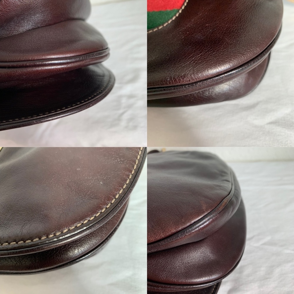 🔴SOLD🔴GUCCI Brown Leather "Britt" Shoulder Bag - Picture 7 of 8